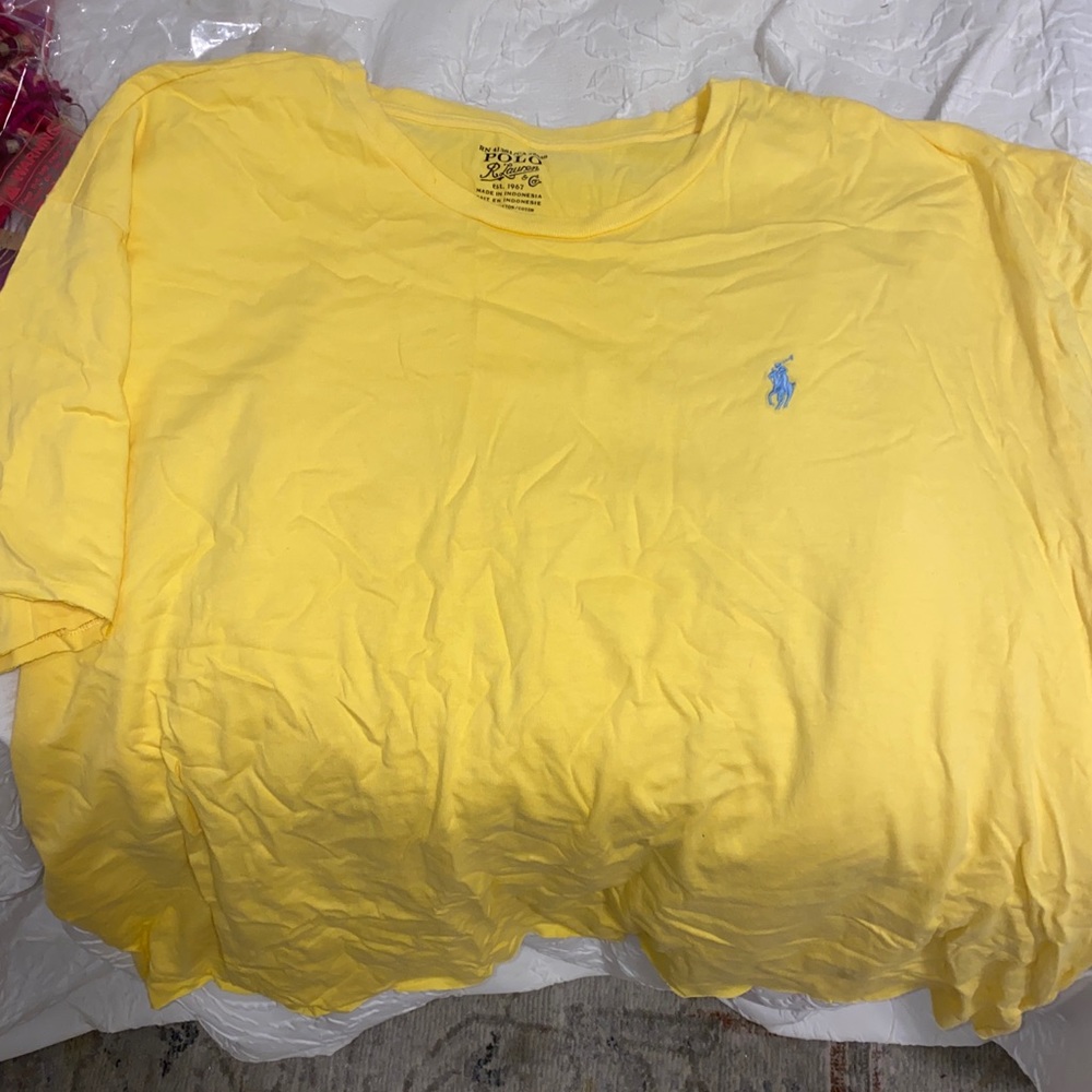 Yellow Blue Extra Large XL Mens Polo T Shirt